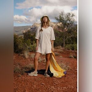 FP Movement by Free People Hotshot tee Off white Romper NWOT